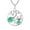 Green, variant on Bountiful Tree of Life White Seashell Sterling Silver Round Pendant Necklace