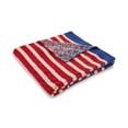 thumbnail image 3 of Lanwood Home Americana summer Knitted Throw Blanket, USA American Flag Oversize Throw, Heartland Map, 3 of 5