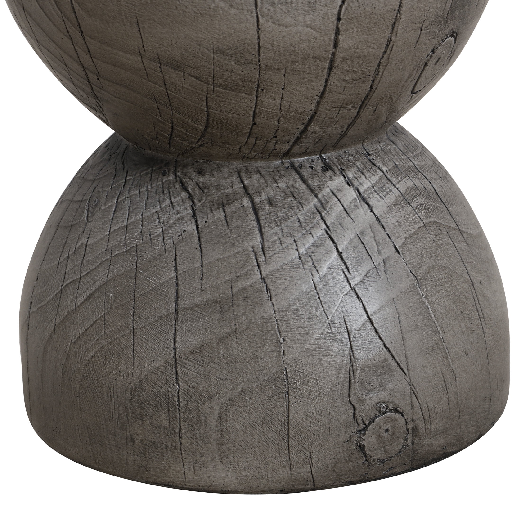 Christopher Knight Home 16.54" Indoor/Outdoor MGO Side Table with Hourglass Design, Gray