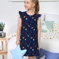 thumbnail image 4 of Balery Space Galaxy Camisón de princesa para niñas, pijama de algodón con mangas abullonadas, suave y bonito.-X-Large, 4 of 6