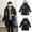 Black, variant on WQJNWEQ Girls Jacket Cotton Blend Kids Coat Outwear Toddler Kids Children Letter Cute Thick Hooded Zipper Clothes