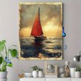 thumbnail image 4 of Qisvanset 12x16 Inch Sailboat Nautical Canvas Wall Art, Coastal Beach Style Print Kids Nursery Home Wall Decor, 4 of 8