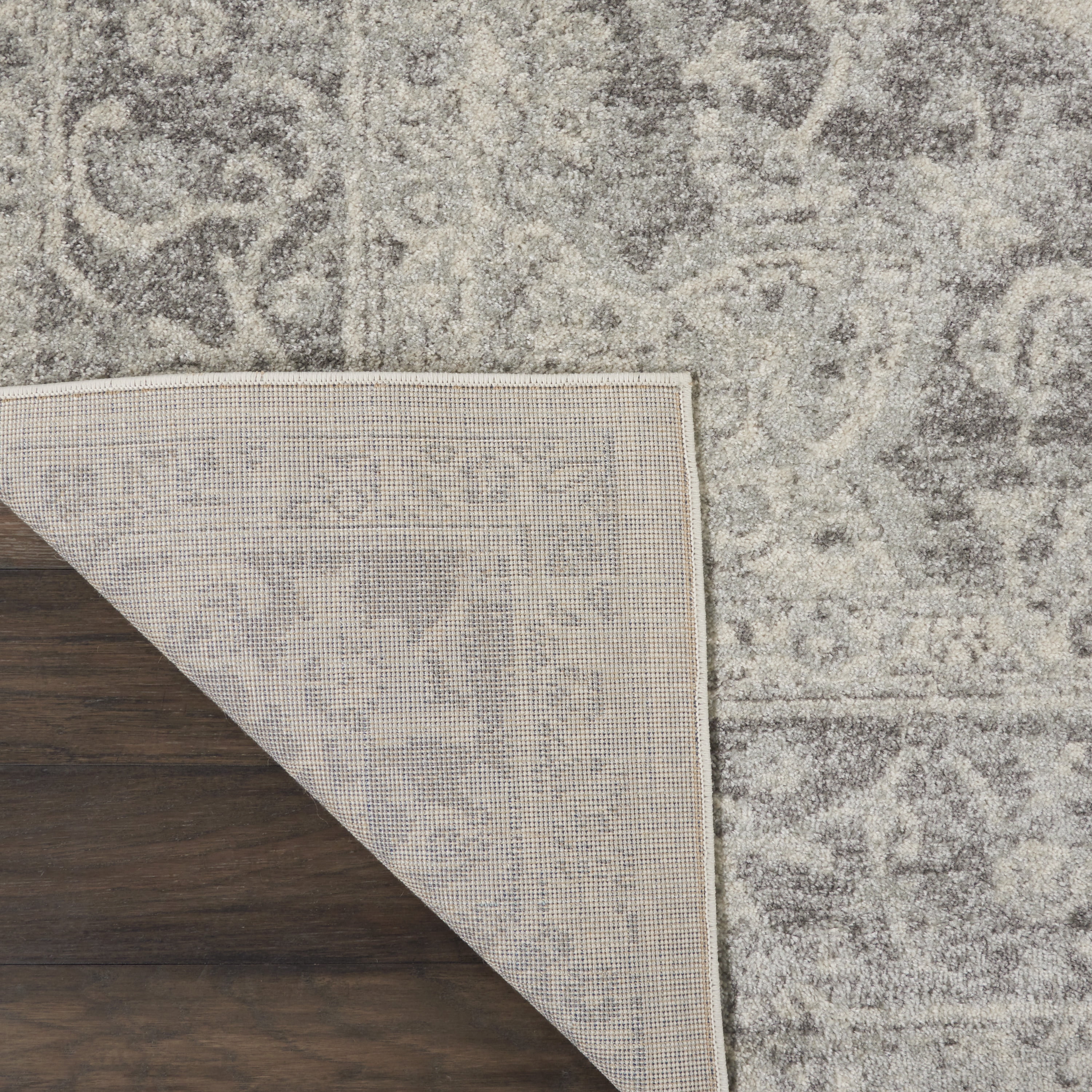 Serene Traditional Persian Center Medallion Area Rug, Ivory/Grey, 8 ft x 10 ft