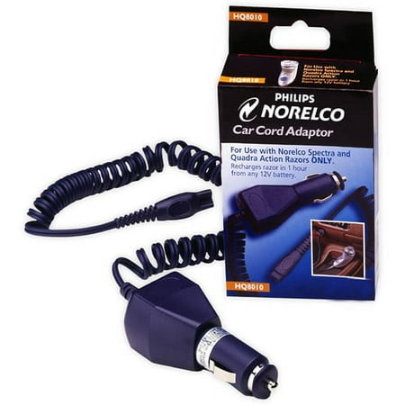 Philips Norelco Car Cord Adaptor, 1Hr Charge, 12V Battery HQ8010/01