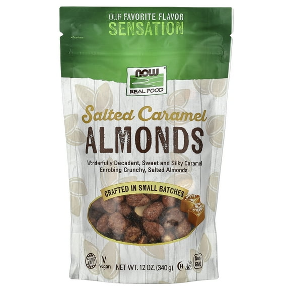 Now Foods Salted Caramel Almonds 12 oz Bag