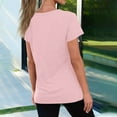thumbnail image 7 of Taqqpue Women Summer Tops Casual Solid Color Crew Neck Short Sleeve Workout Blouse Tops Flowy Loose Fit Plus Size T Shirts, 7 of 7