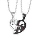 thumbnail image 1 of collar plata de ley 925 mujer collares aesthetic cadena Collar clásico con colgante de corazón para mujer, 2 piezas, accesorios de joyería de acero inoxidable de San Valentín para mujer, regalo, colla, 1 of 4