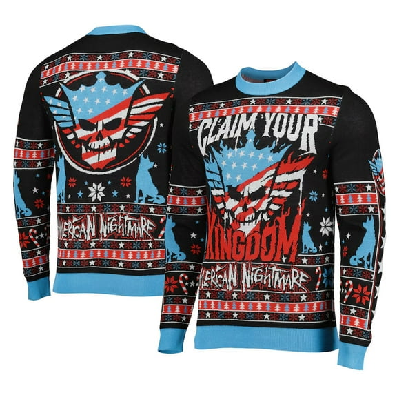 Men's Christmas Jumpers Cody Rhodes Claim Your Kingdom Ugly Holiday Sweater Long Sleeve Streetwear