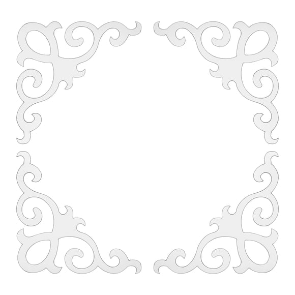 Uxcell 8 Pcs Calcomanías de Pared Autoadhesivas de Espejo, Adhesivos de Azulejos de Espejo Hueco Acrílico para Decoración de Fondo de Habitación, Morado (20x20cm)