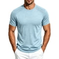 thumbnail image 2 of Miqool Men's Athletic T-Shirt Short Sleeve Crew Neck Moisture-Wicking Mesh Panel Quick Dry Workout Top Lightweight Stretch Gym Running Tee, 2 of 8