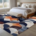thumbnail image 4 of 5'x8' Area Rugs, Navy Blue Burnt Orange Indoor Outdoor Area Rug for Living Room Bedroom, Retro Geometric Abstract Washable Bathroom Rugs Kitchen Floor Carpet Mats Home Decor Aesthetic, 4 of 8