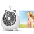 thumbnail image 5 of Ventilador de escritorio con orejas de gato para estudiantes, ventilador de mesa portátil silencioso de gran volumen de aire ajustable de dos niveles para exteriores, 5 of 5