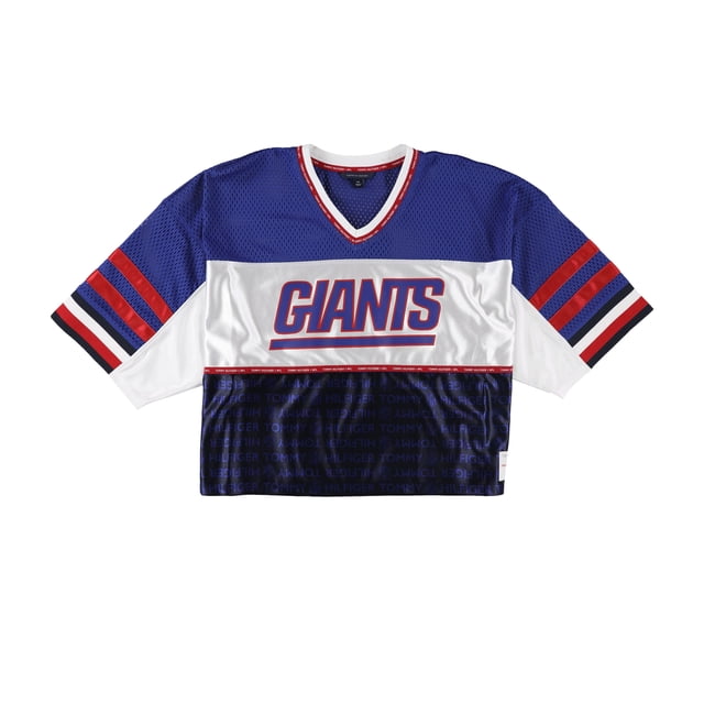 Tommy Hilfiger Femmes NY Giants Jersey, Bleu, Petit