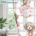 thumbnail image 4 of Yayeee Window Curtains Set of 2 for Living Room Light Filtering 63"x52", Puppies Bow Donut Pattern, 4 of 7