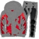 thumbnail image 1 of Traje de sudadera con capucha cálida y gruesa y acolchada para hombre, ropa deportiva informal + conjunto de pantalones de invierno, 1 of 2