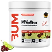 RAW Nutrition Essential Pre Workout Powder, 200mg Caffeine, Cherry Limeade, 20 Servings