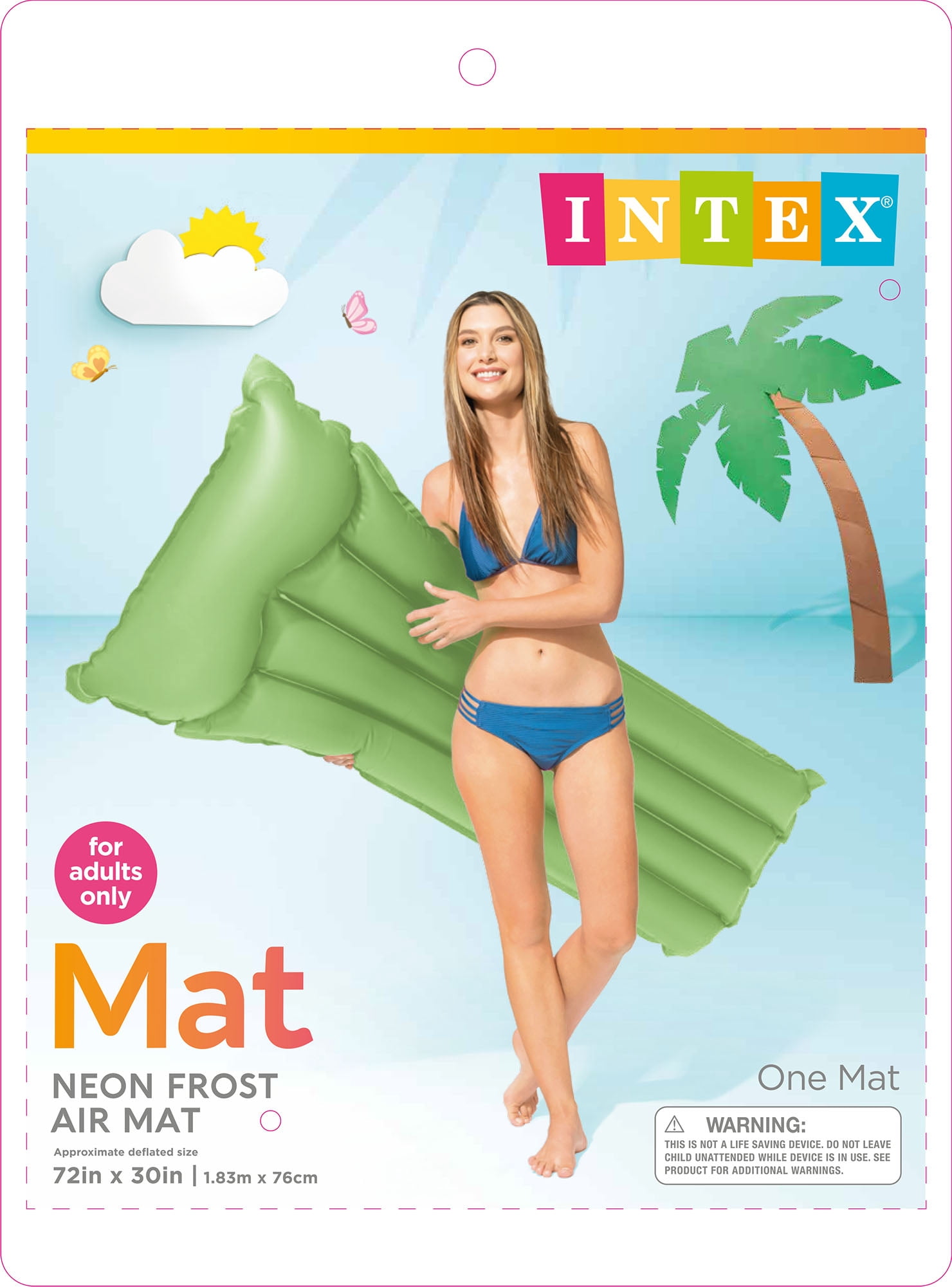 (2 pack) Intex Recreation 30" Neon Frost Pool Float
