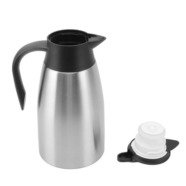 WhiteRhino 68oz Thermal Coffee Carafe,Stainless Steel Coffee Carafe for  Keeping Hot, Black Large Coffee Thermos 