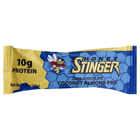 Honey Stinger 10g Protein Bar, Dark Chocolate Coconut Almond, 1.5 Oz