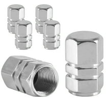 JacobsParts Tire Valve Stem Caps, 4 pcs/pack, Anodized Aluminum Corrosion Resistant Universal Tire Valve Cap Set for Cars, SUVs, Bikes, Trucks and Motorcycles, Silver