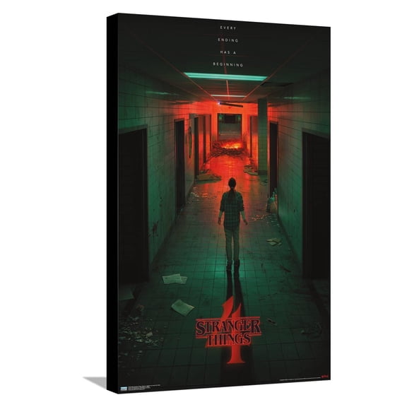 Netflix Stranger Things: Season 4 - Hawkins Lab Teaser One Sheet Canvas Wall Poster, 14.725" x 22.375"