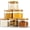 22oz (Plain), variant on 22oz Airtight Square Spice Containers with Bamboo Lid Set of 6 (650ml) Kitchen Pantry Organization Jar Stackable Spice Jar, for Sugar, Tea, Cookies and Coffee beans (with Black Lable)
