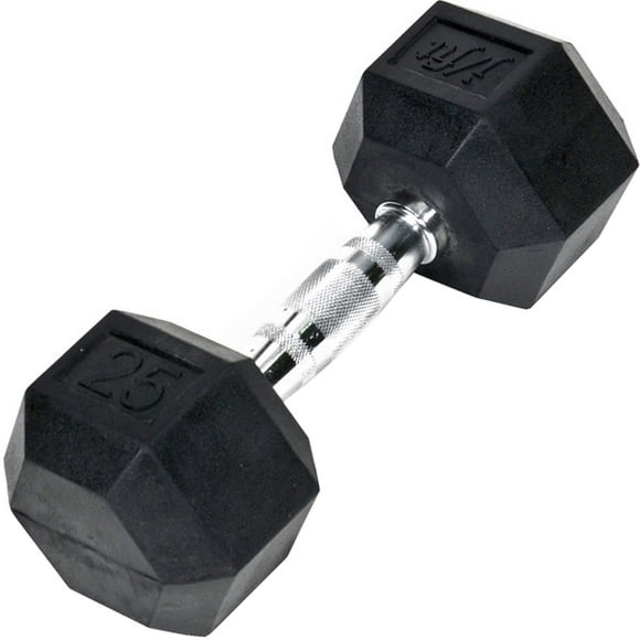 Mancuerna Hexagonal De Goma Jfit De 25 Lb Individual
