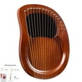 thumbnail image 1 of CHOK Gifts Mahogany 19 String Harp Lyre With Tune Wrench Spare Strings 2 Random Picks, 1 of 9