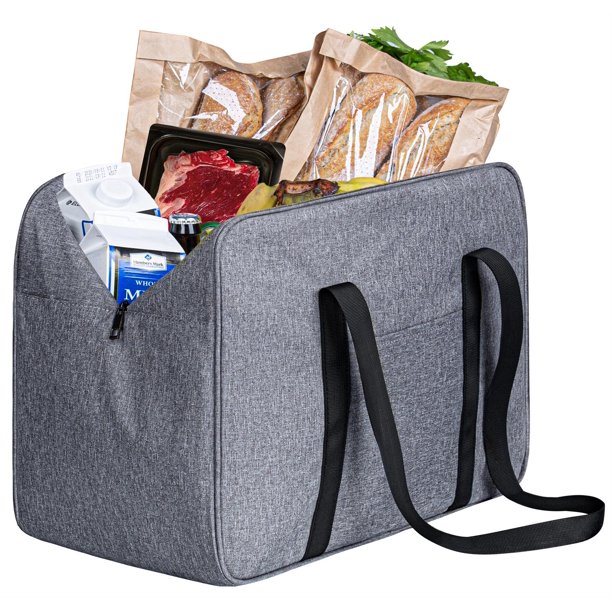 Misslo Large Insulated Grocery Shopping Bags Cooler Tote Bag Canvas