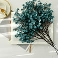 thumbnail image 6 of ZOELNIC Artificial Babys Breath Flowers 6 PCS Fake Babys Breath Flowers Bulk Silk Gypsophila Bouquets Real Touch Faux Flowers for Wedding Floral Arrangement Party Home Decoration, Peacock, 6 of 7