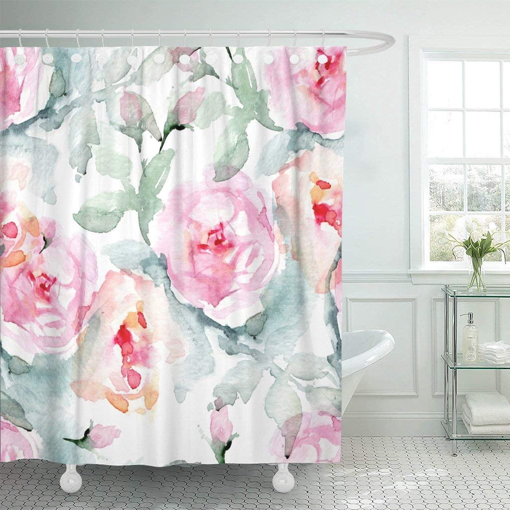 BPBOP Colorful Flower Rose Vintage Floral with English Roses Leaves