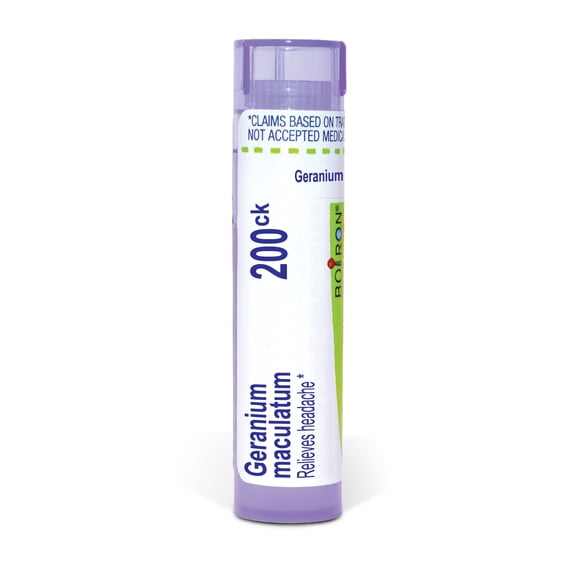 Boiron Geranium Maculatum 200CK, Homeopathic Medicine for Headache, 80 Pellets