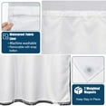 thumbnail image 3 of Ikfashoni Ombre Hookless Shower Curtain with Snap in Liner, Black Gradient No Hook Waterproof Fabric Sheer Window Bath Curtain, 71"X74", 3 of 8