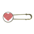 thumbnail image 1 of Red Valentine's Day Heart Pattern Retro Metal Brooch Pin Clip Jewelry, 1 of 3