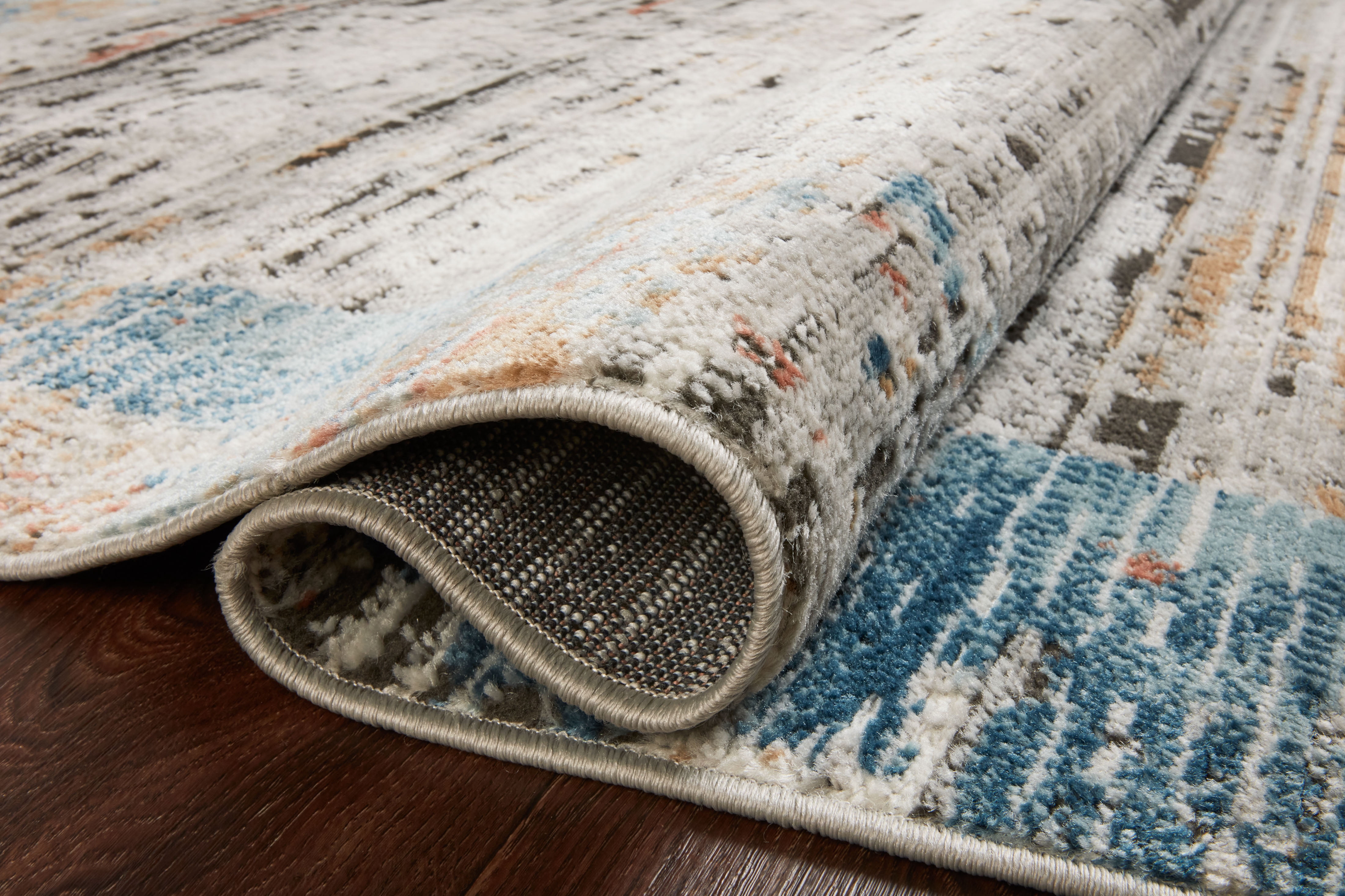 Loloi Bianca Collection BIA-07 Ash / Multi, Abstract Area Rug 9'-9" x 13'-6"