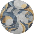 thumbnail image 2 of Addison Rugs Mayfield Premium Machine Washable Transitional Geometric Blue Round Rug, 8' x 8', 2 of 6