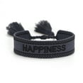 thumbnail image 1 of Wweixi Hand Woven Friendship Bracelets With Precision Embroidery Detail Manual Edge Locking Adjustable Rope Deep Blue Happiness, 1 of 6