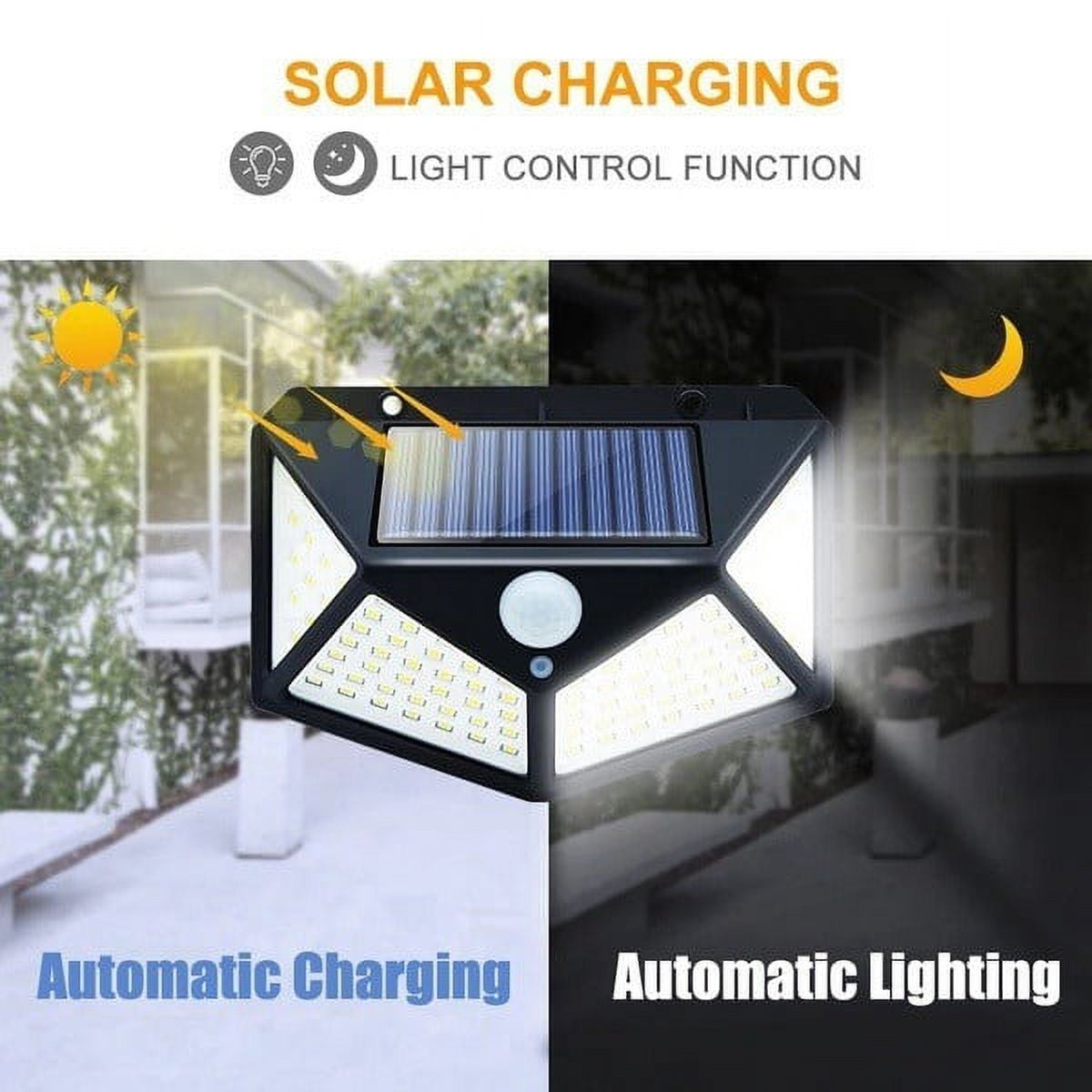Outdoor Solar Street Lights with Remote Control, 3 Lighting Modes, Motion Sensor Security Light for Garden Patio Path Yard