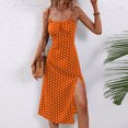 thumbnail image 2 of yillto Womens Sundress Spaghetti Strap Square Neck Casual Slit Sleeveless Cami Dresses for Women, 2 of 6