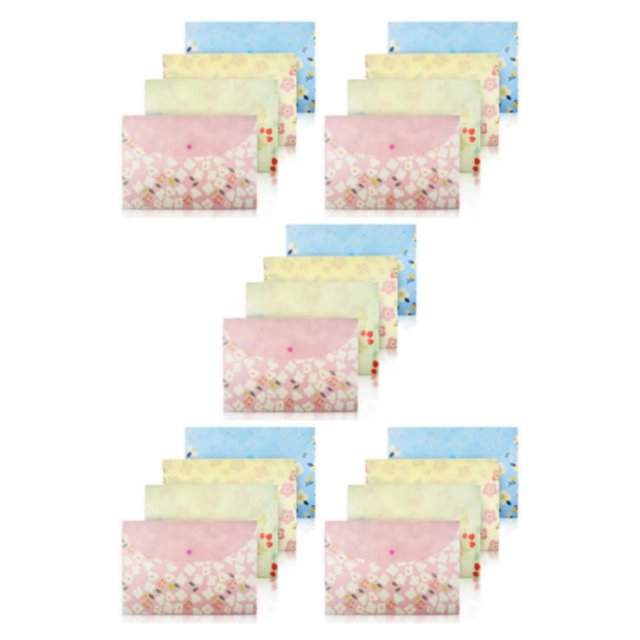 relayinert 4X Fichier Sac Informations Sacs de Rangement Pochettes PVC Grande Capacité Imperméable Étudiant Papeterie Affaires Approvisionnement 5Set
