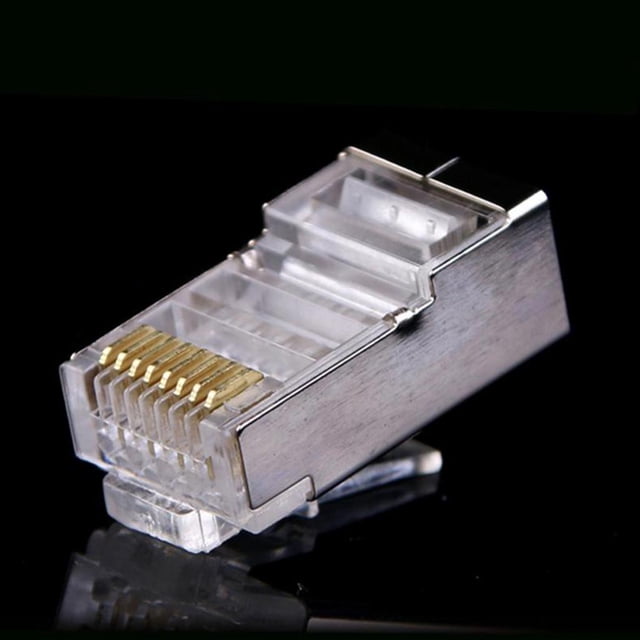 Conectores 100x Gigabit cat six Cable Ethernet Cabezales de Enchufe Resistentes a La Corrosión shamjiam CABEZA DE CABLETOR DE ETHERNET CAT6