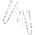 thumbnail image 2 of 1 par de correas decorativas para sujetador con cadena de diamantes de imitación, correas de repuesto para vestido., 2 of 8