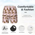 thumbnail image 3 of Yiaed Leopard Print Print Mens Swim Trunks Bathing Suit Compression Liner Beach Swim Shorts Swimwear Quick Dry Zipper Pocket No-Chafing Board Short-XX-Large, 3 of 6