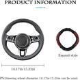 thumbnail image 2 of Fekey&JF Bling Soft Leather Steering Wheel Cover, 15 Inch Rhinestones Elastic Steering Wheel Protector, Sparkly Crystal Diamond (Wine Red), 2 of 5