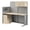 Natural Elm, variant on Office in an Hour Cubicle Desk with Storage in Mocha Cherry - Engineered Wood
