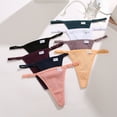 thumbnail image 4 of FINETOO 10 Pack G-String Thong for Women Adjustable Cotton Panties Stretch T-back Tangas Low Rise Hipster Underwear S-XL, 4 of 5