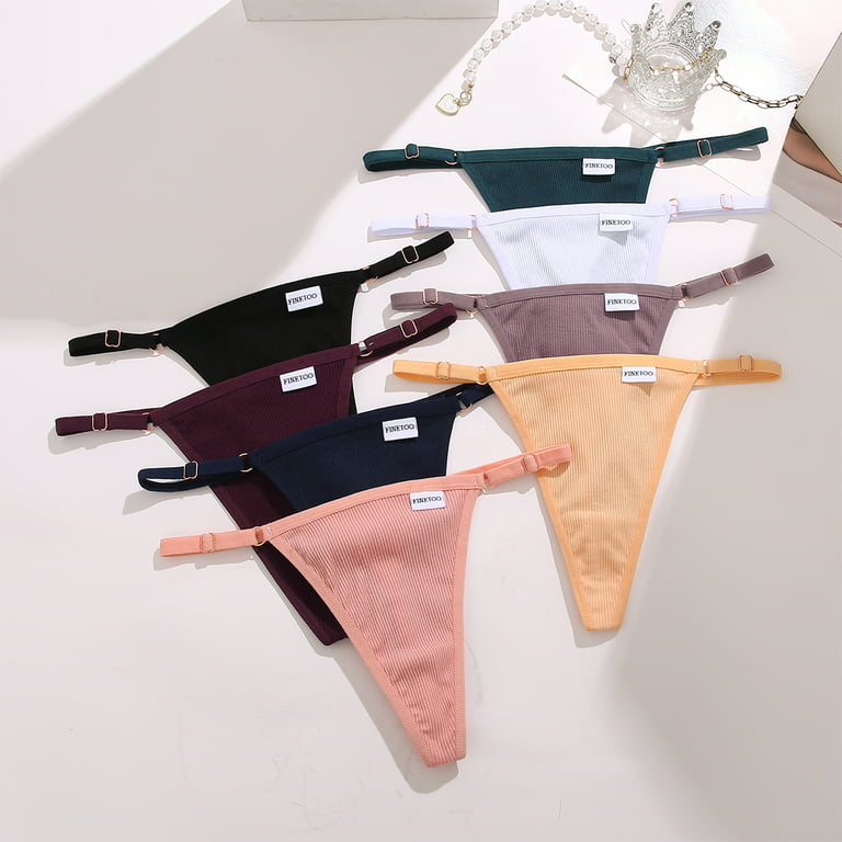  FINETOO 10 Pack Adjustable G String Thongs for Women Sexy  Underwear Low Rise Womens Thong Breathable Cotton Panties S-XL : Clothing,  Shoes & Jewelry