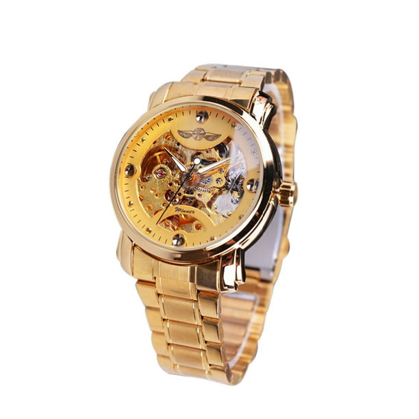 winner men's skeleton watch