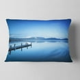 thumbnail image 2 of Designart Bright Blue Sky with Pier - Seascape Throw Pillow - 12x20, 2 of 5