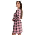 thumbnail image 2 of Just Love Women’s Small Checkerboard Print Nightshirt, Pink, 2 of 4